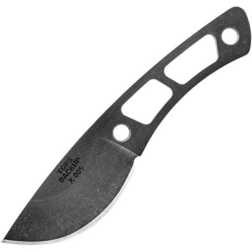 TOPS Knives TOPS TBKP01 Backup Acid Rain Finish 1095 Carbon Steel Knife With Skeletonized Handle -Buck Knives Shop 220686 220690